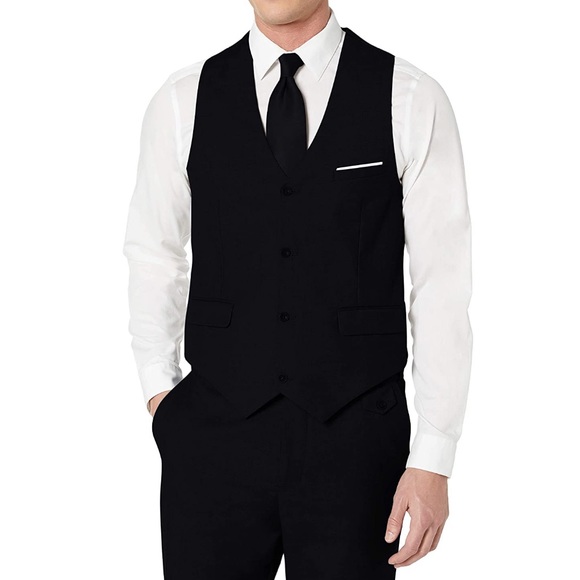 Mens Two Button Notch Lapel Slim Fit 3 Piece Suit - Picture 3 of 6